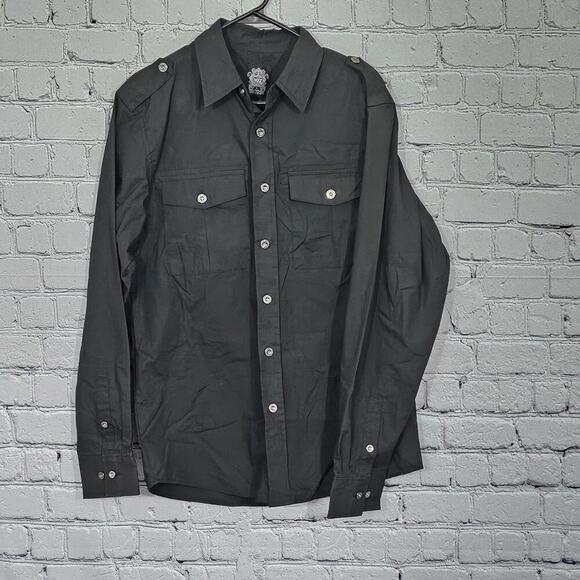 2/$20 Noiz Black Long Sleeve Button-Up Shirt Size L – Classic & Versatile - Picture 1 of 4